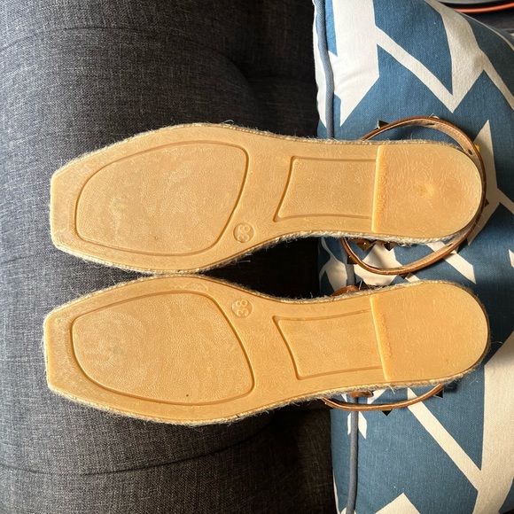 NEW MAYPOL Flat Closed Toe Espadrilles Made In Spain Leather Tan Brown 7.5 - Picture 10 of 13